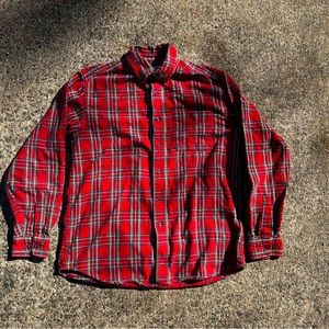 Men’s Vintage L.L. Bean Flannel Size Medium Regular 100% Cotton